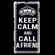 Coque Sony Xperia M Keep Calm Call friend Noir