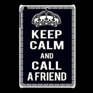 Coque iPadMini Keep Calm Call friend Noir