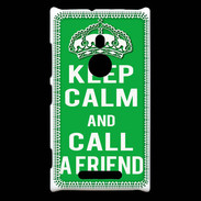 Coque Nokia Lumia 925 Keep Calm Call friend Vert