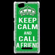 Coque Sony Xperia M Keep Calm Call friend Vert