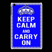 Coque iPadMini Keep Calm Carry on Bleu