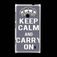 Coque Nokia Lumia 520 Keep Calm Carry on Gris