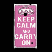 Coque Nokia Lumia 520 Keep Calm Carry on Rose