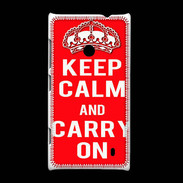 Coque Nokia Lumia 520 Keep Calm Carry on Rouge