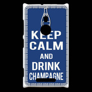 Coque Nokia Lumia 925 Keep Calm Drink Champagne Bleu