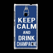Coque Nokia Lumia 520 Keep Calm Drink Champagne Bleu