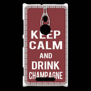Coque Nokia Lumia 925 Keep Calm Drink Champagne Brique