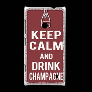 Coque Nokia Lumia 520 Keep Calm Drink Champagne Brique