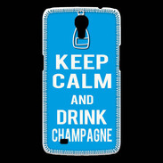 Coque Samsung Galaxy Mega Keep Calm Drink champagne Cyan