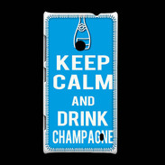 Coque Nokia Lumia 520 Keep Calm Drink champagne Cyan