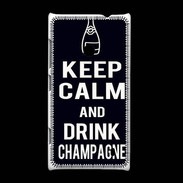 Coque Nokia Lumia 520 Keep Calm Drink champagne Noir