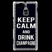 Coque Sony Xperia M Keep Calm Drink champagne Noir