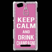 Coque Sony Xperia M Keep Calm Drink champagne Rose