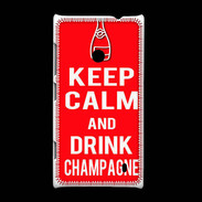 Coque Nokia Lumia 520 Keep Calm Drink champagne Rouge