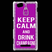 Coque Sony Xperia M Keep Calm Drink champagne Violet