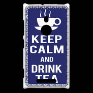 Coque Nokia Lumia 925 Keep Calm Drink Tea Bleu