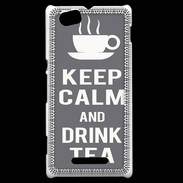 Coque Sony Xperia M Keep Calm Drink Tea Gris