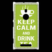 Coque Nokia Lumia 925 Keep Calm Drink Tea Vert pomme