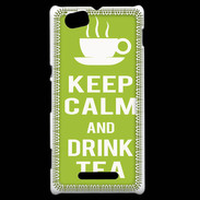 Coque Sony Xperia M Keep Calm Drink Tea Vert pomme