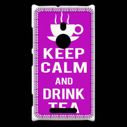 Coque Nokia Lumia 925 Keep Calm Drink Tea Violet