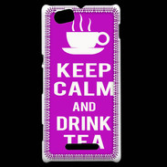 Coque Sony Xperia M Keep Calm Drink Tea Violet