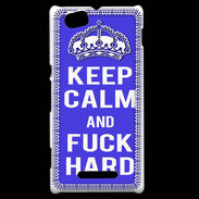 Coque Sony Xperia M Keep Calm Fuck hard bleu