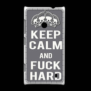 Coque Nokia Lumia 520 Keep calm Fuck hard Gris