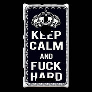 Coque Nokia Lumia 925 Keep Calm Fuck hard Noir