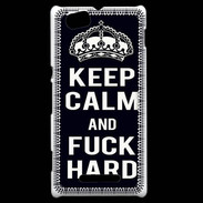 Coque Sony Xperia M Keep Calm Fuck hard Noir