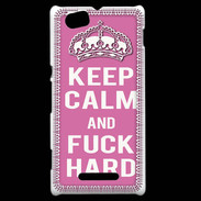 Coque Sony Xperia M Keep Calm Fuck hard Rose
