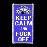 Coque Nokia Lumia 520 Keep Calm Fuck off bleu