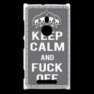 Coque Nokia Lumia 925 Keep Calm Fuck Off Gris