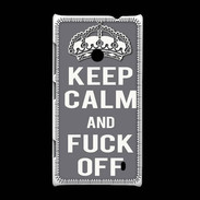 Coque Nokia Lumia 520 Keep Calm Fuck Off Gris