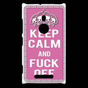 Coque Nokia Lumia 925 Keep Calm Fuck Off Rose