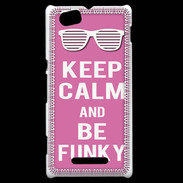 Coque Sony Xperia M Keep Calm Funky Rose