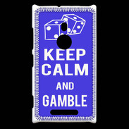 Coque Nokia Lumia 925 Keep Calm Gamble Bleu