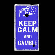 Coque Nokia Lumia 520 Keep Calm Gamble Bleu