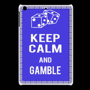 Coque iPadMini Keep Calm Gamble Bleu