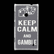 Coque Nokia Lumia 520 Keep Calm Gamble Gris