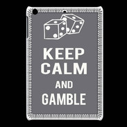 Coque iPadMini Keep Calm Gamble Gris
