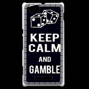 Coque Sony Xperia M Keep Calm Gamble Noir