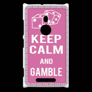 Coque Nokia Lumia 925 Keep Calm Gamble Rose
