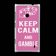 Coque Nokia Lumia 520 Keep Calm Gamble Rose