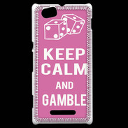 Coque Sony Xperia M Keep Calm Gamble Rose