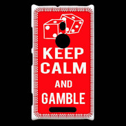 Coque Nokia Lumia 925 Keep Calm Gamble Rouge