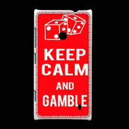 Coque Nokia Lumia 520 Keep Calm Gamble Rouge