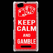 Coque Sony Xperia M Keep Calm Gamble Rouge
