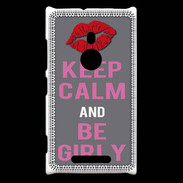 Coque Nokia Lumia 925 Keep Calm Girl Gris