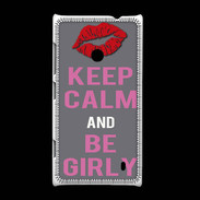 Coque Nokia Lumia 520 Keep Calm Girl Gris