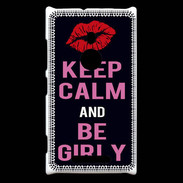 Coque Nokia Lumia 925 Keep Calm Girly Noir
